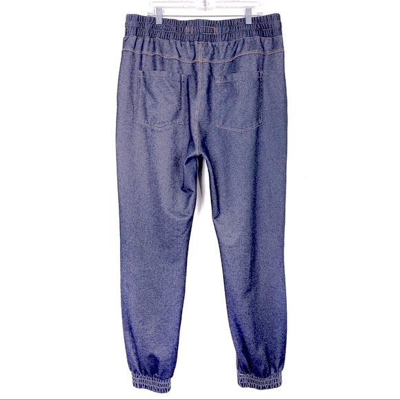 Stretch Joggers Sweats Blue XL Pull-On Denim Look Workout Pants Loungewear - Picture 2 of 16